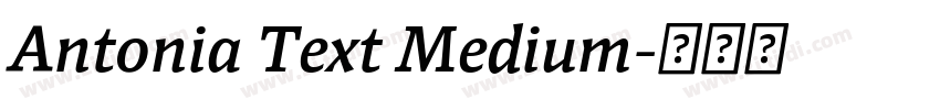 Antonia Text Medium字体转换